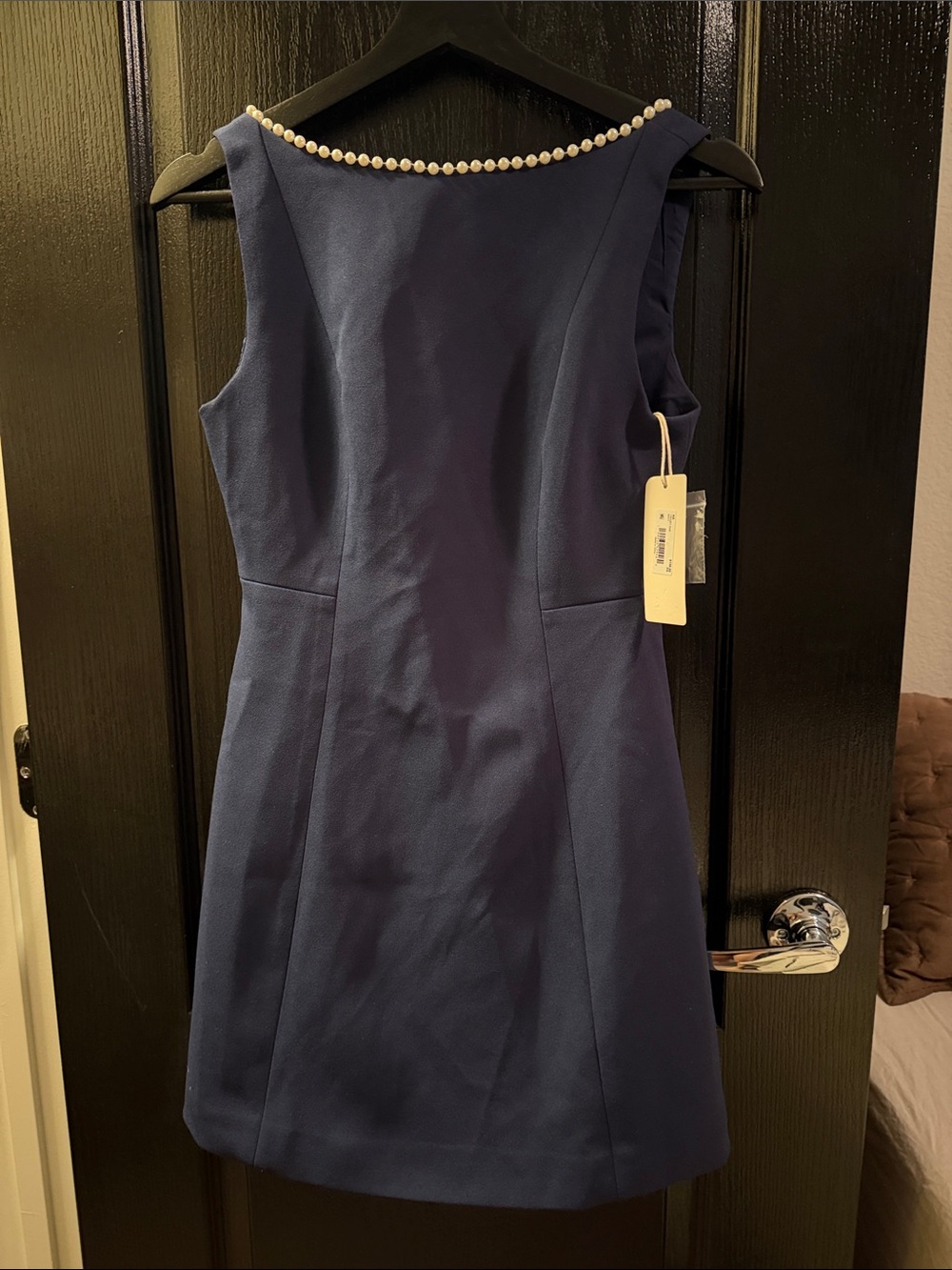 Altar’d State Women's Navy Pearl-Trim Dress